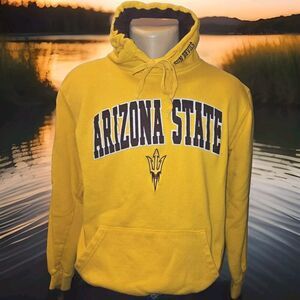 Arizona State University Sun Devils Hoodie Yellow Size Small